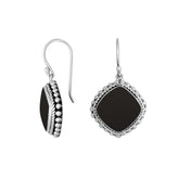 AE-6203-SHB Sterling Silver Earring With Black Shell Jewelry Bali Designs Inc